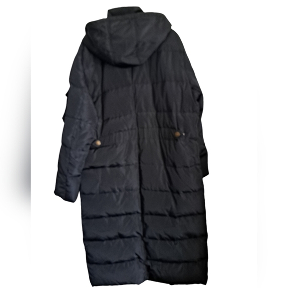 LINMUFEI long maxi down quilted parka coat black cozy winter puffy ladies XXL? - Picture 2 of 16